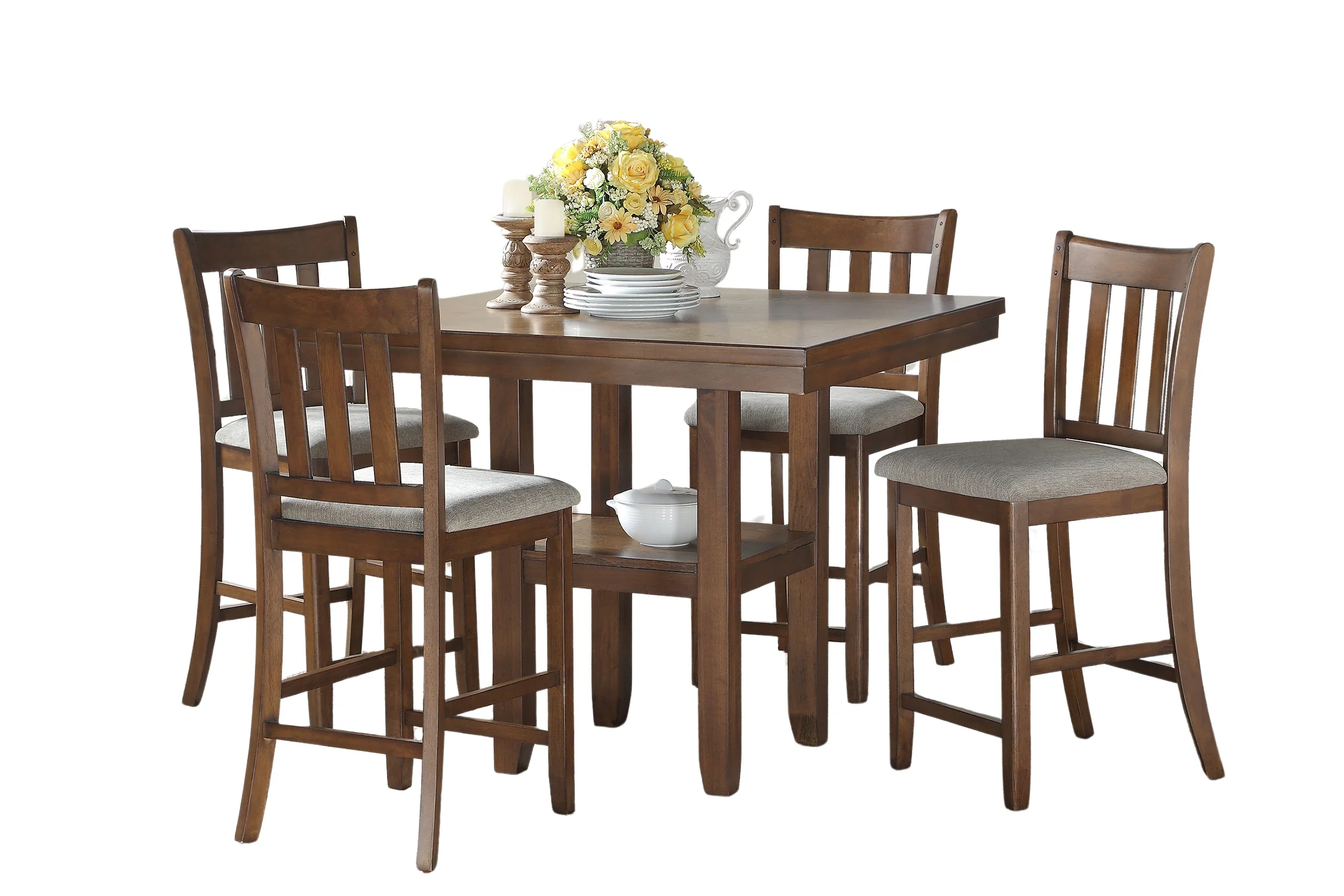 Mesa De Comedor "Counter Height" con 4 Taburetes