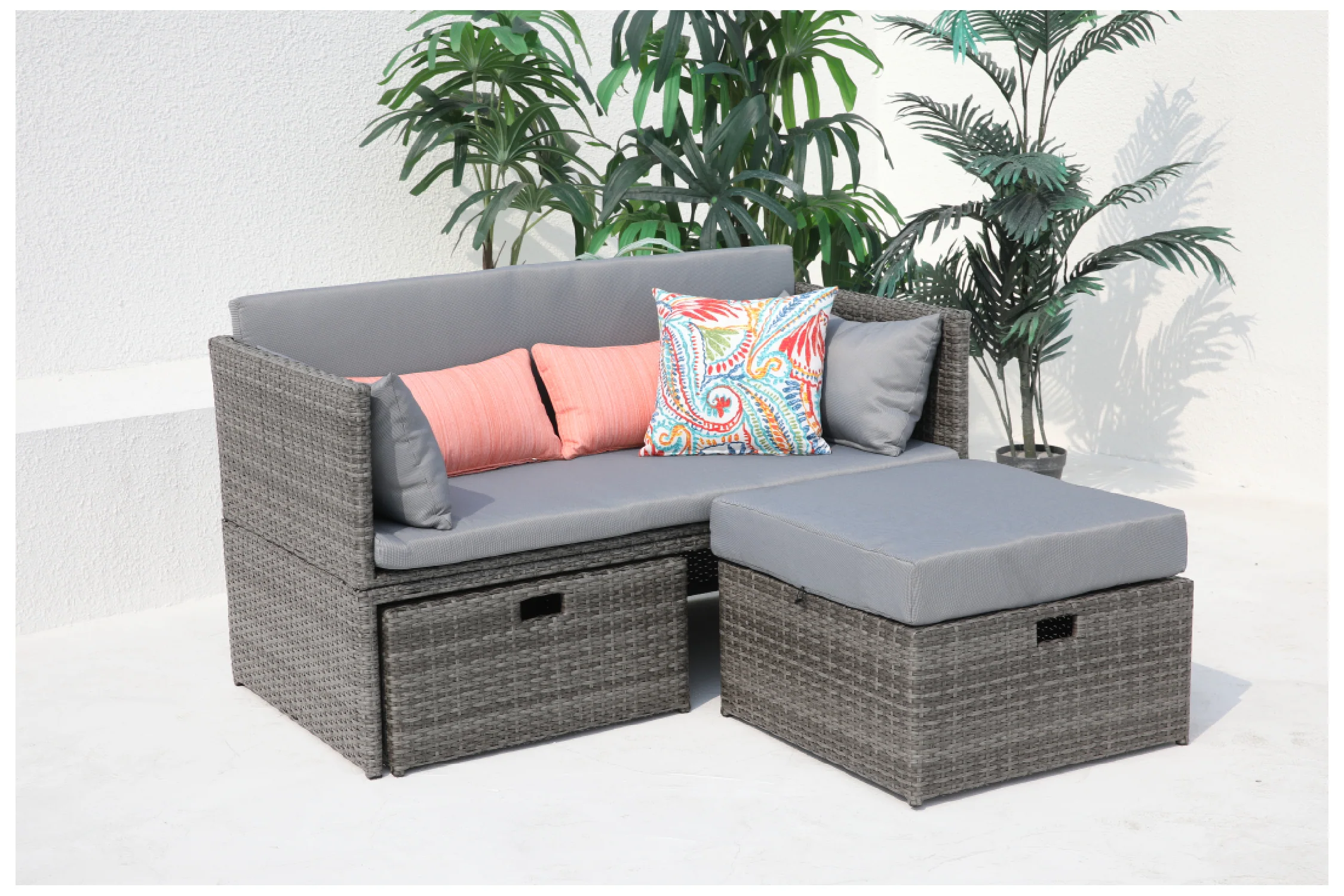 Anton Sofá Chaise con Ottoman