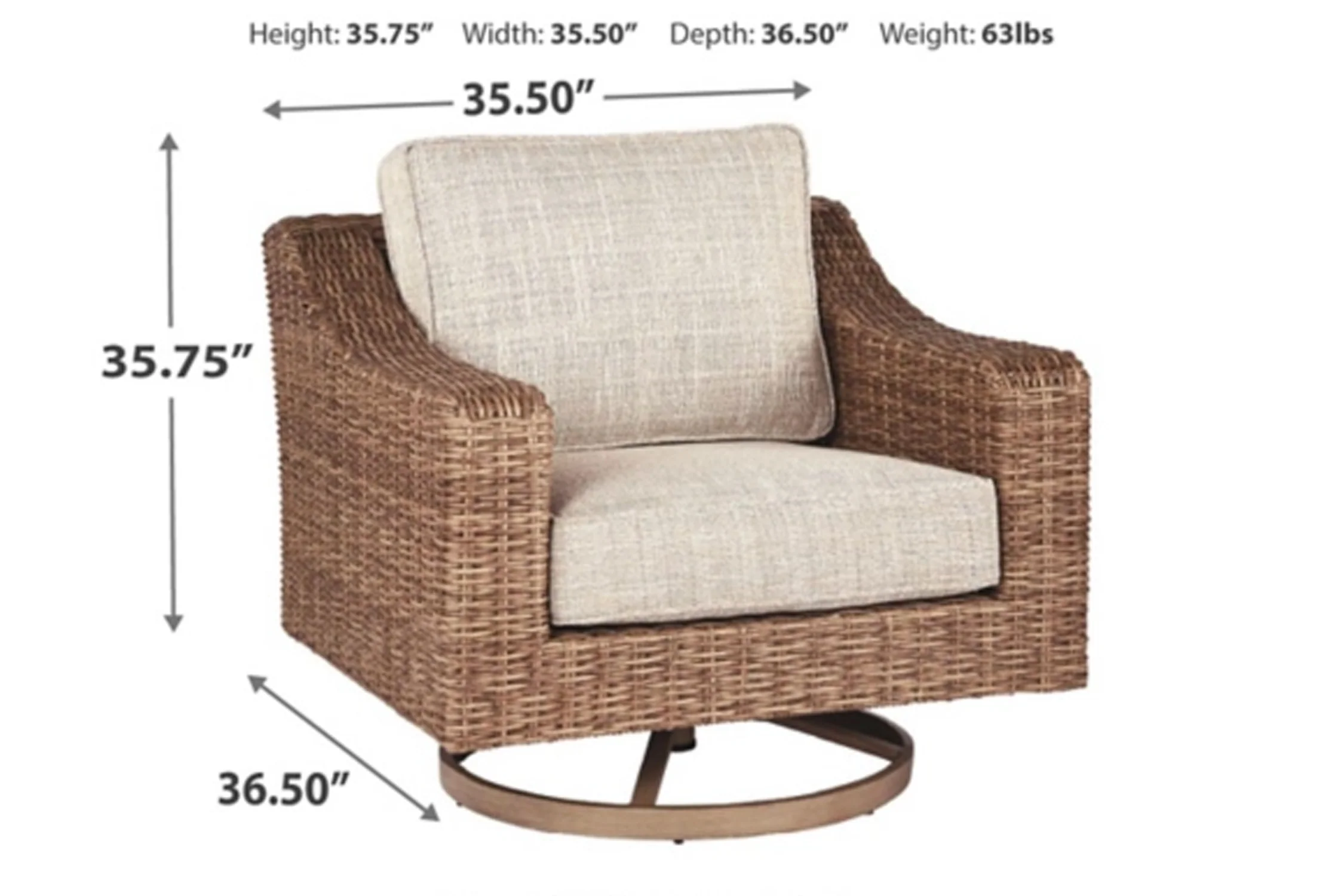 Ashley Beachcroft Silla Giratorio de Exterior - Image 6
