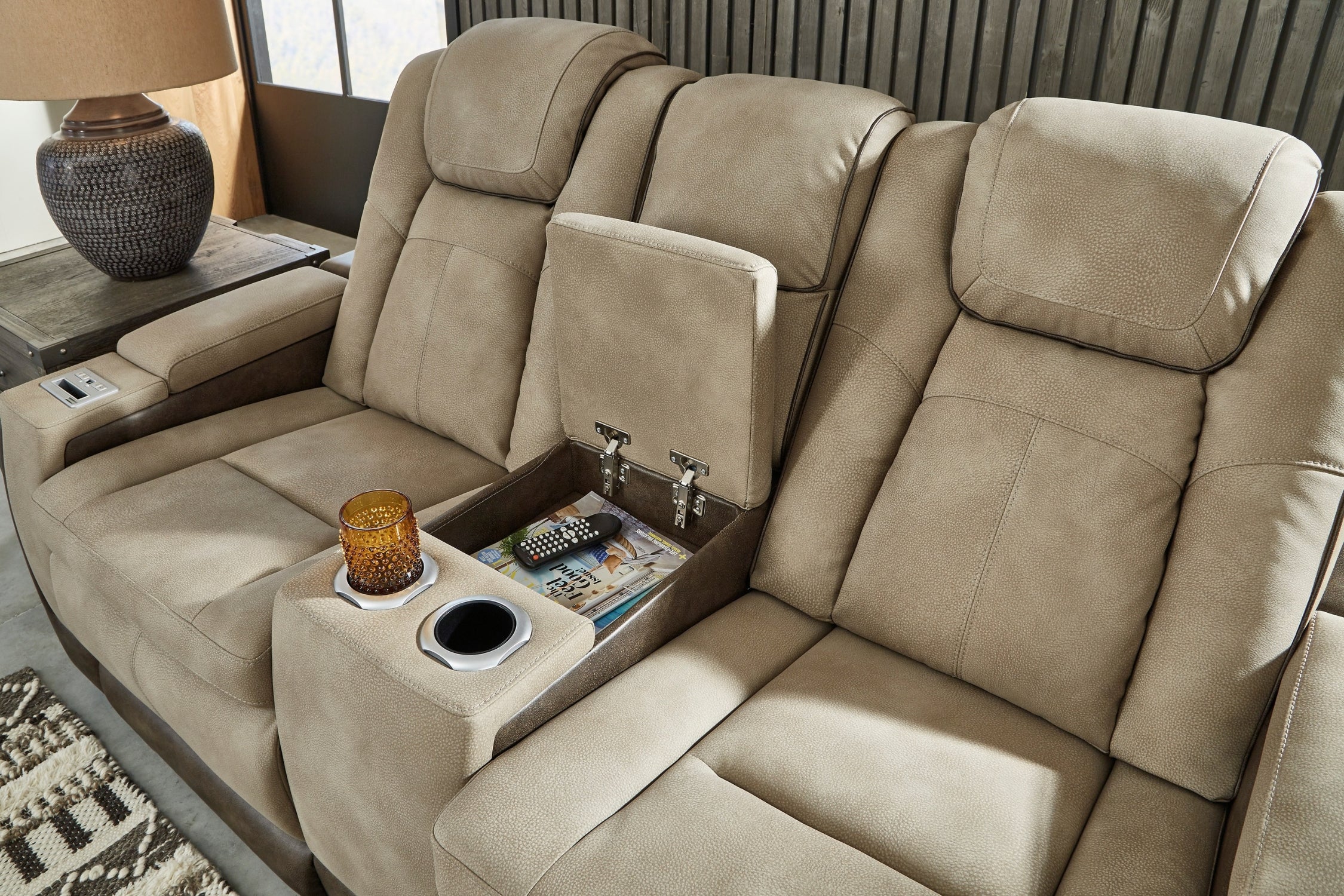 Durapella Loveseat Reclinable con Reposacabezas Ajustable - Image 5