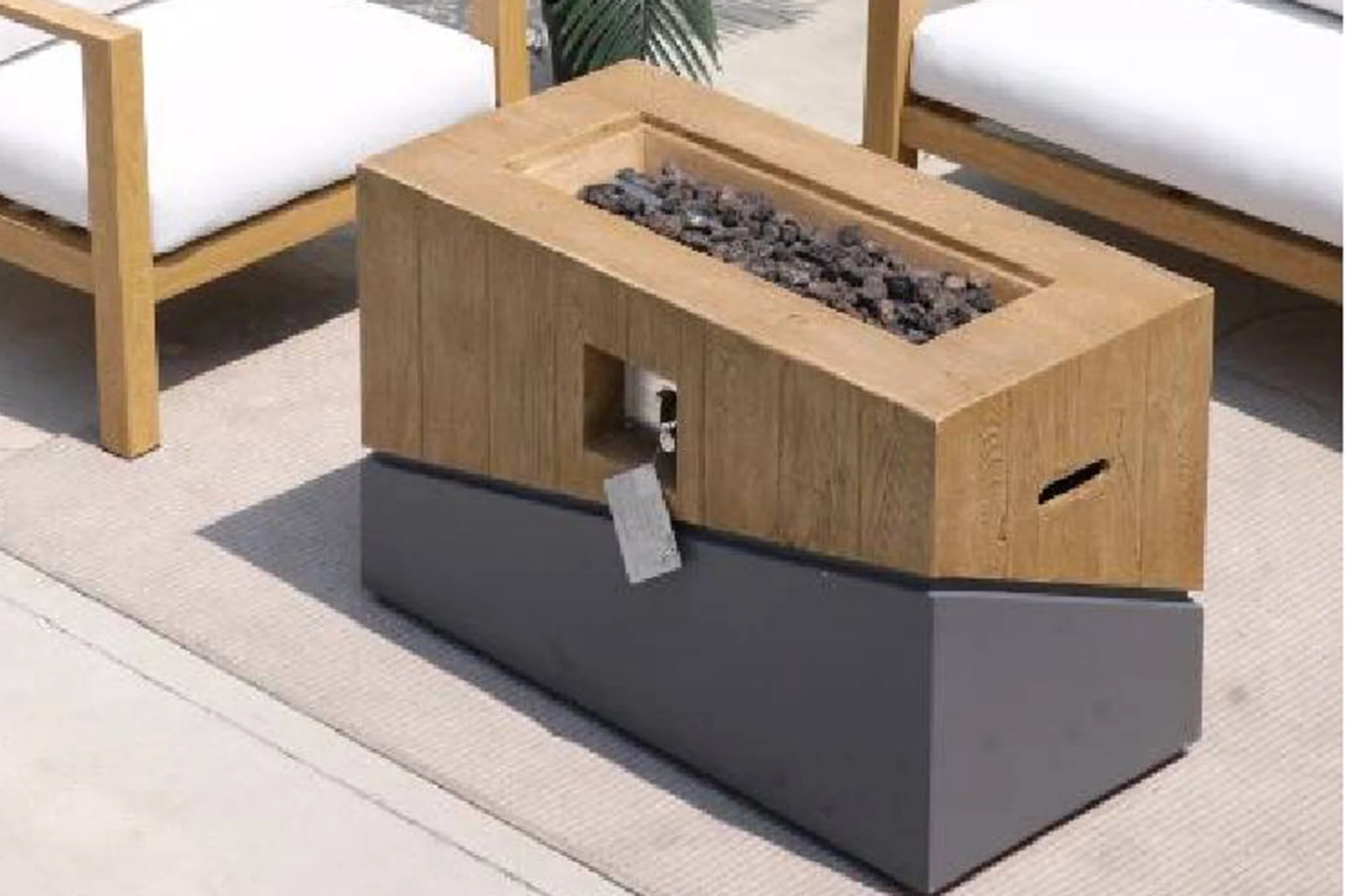 Austria Mesa con Chimenea de Gas Rectangular - Image 3