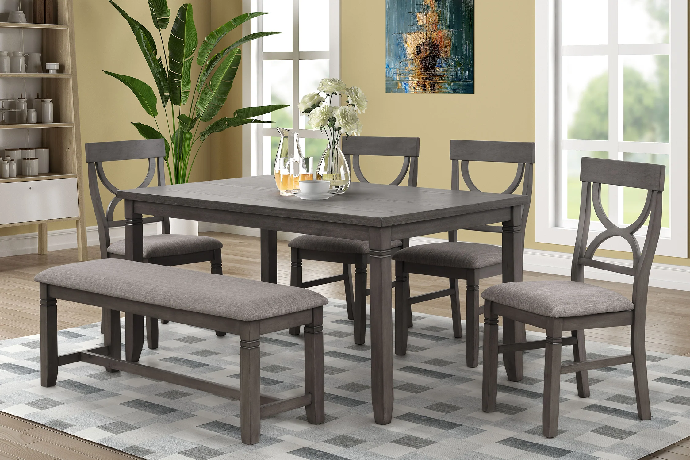 C8618 Mesa de Comedor con 4 Sillas & Bench - Image 2