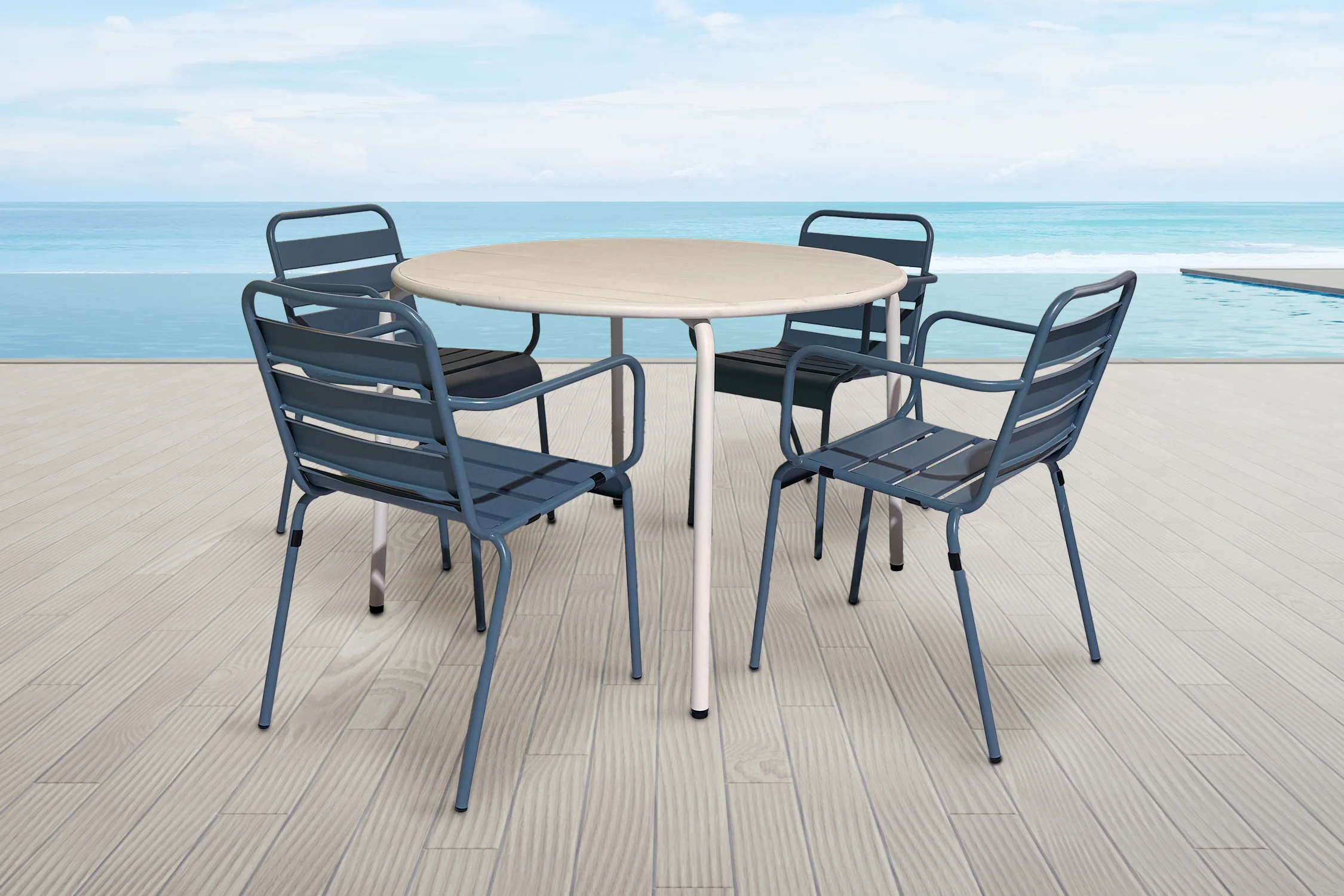Coral Mesa de Comedor con 4 Sillas