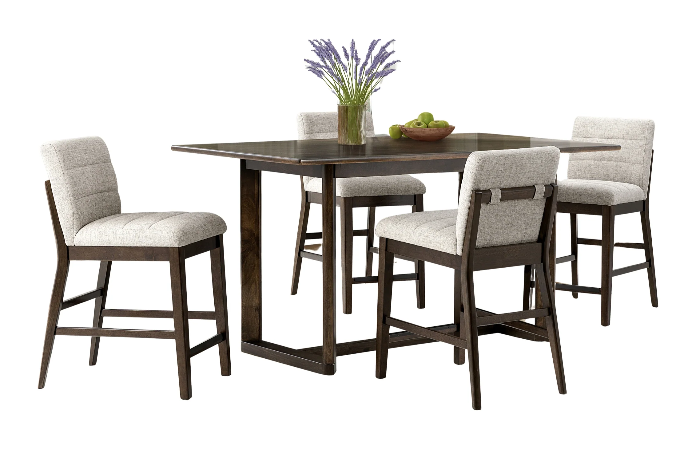 Roanie Mesa de Comedor "Counter Height" con 4 Taburetes