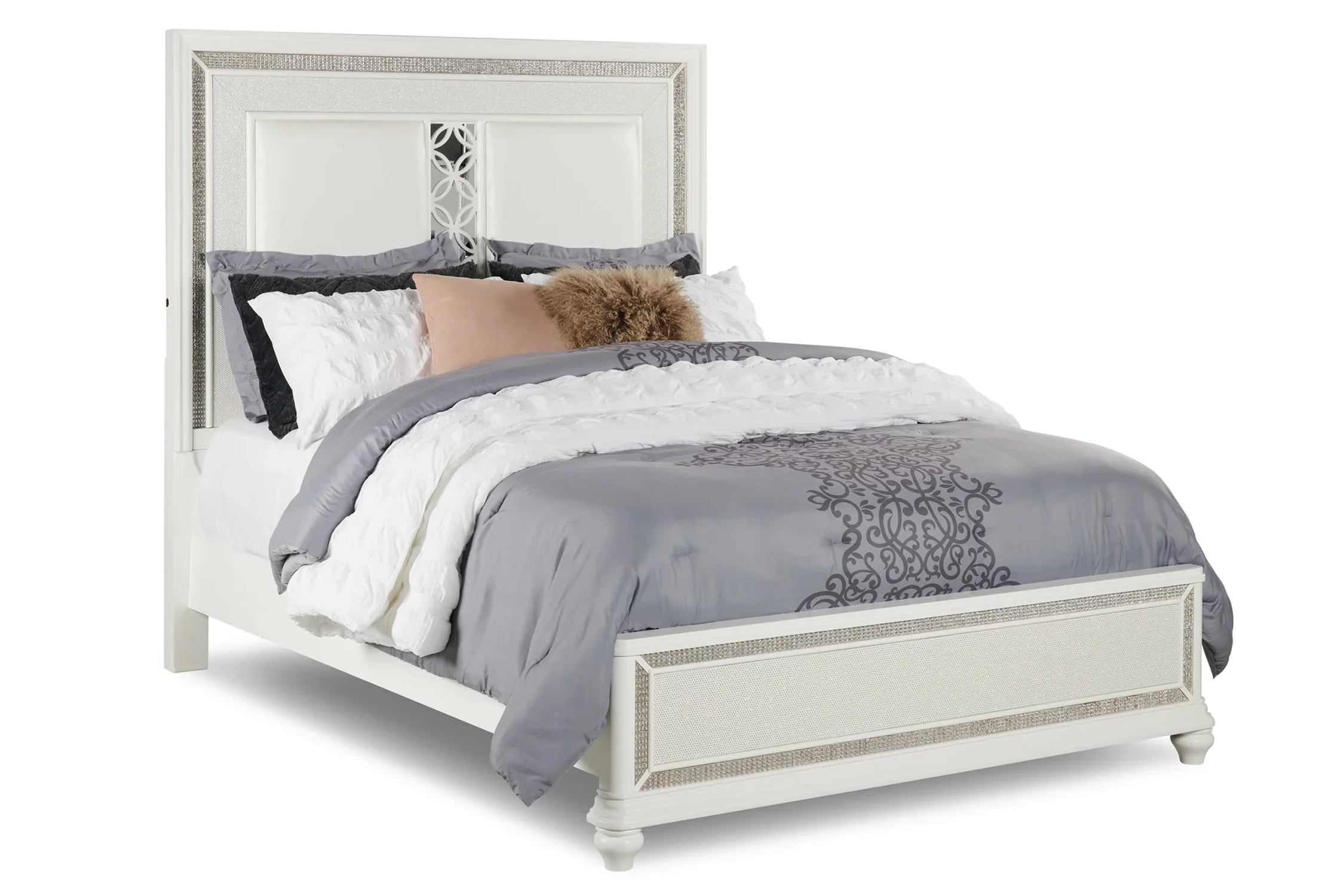 Glamour Cama, Gavetero con Espejo & Mesa de Noche - Image 4