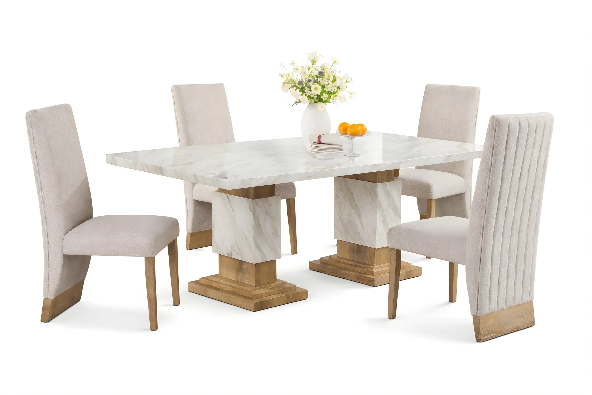 Goldie Mesa de Comedor Rectangular con 4 Sillas