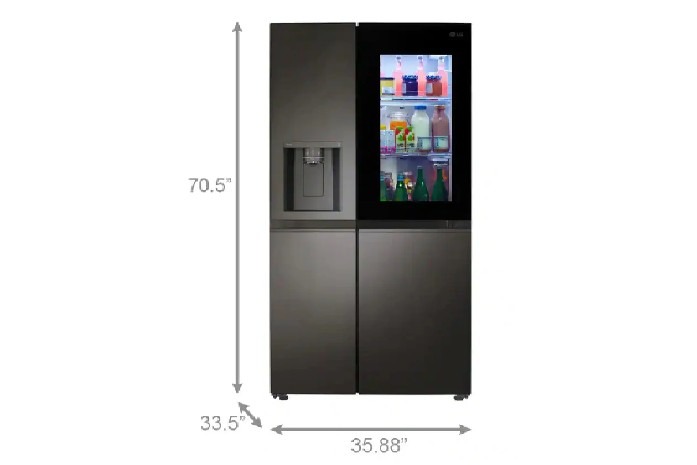 27' Nevera Smart Side by Side InstaView con Dispensador de Agua & Hielo - Image 4
