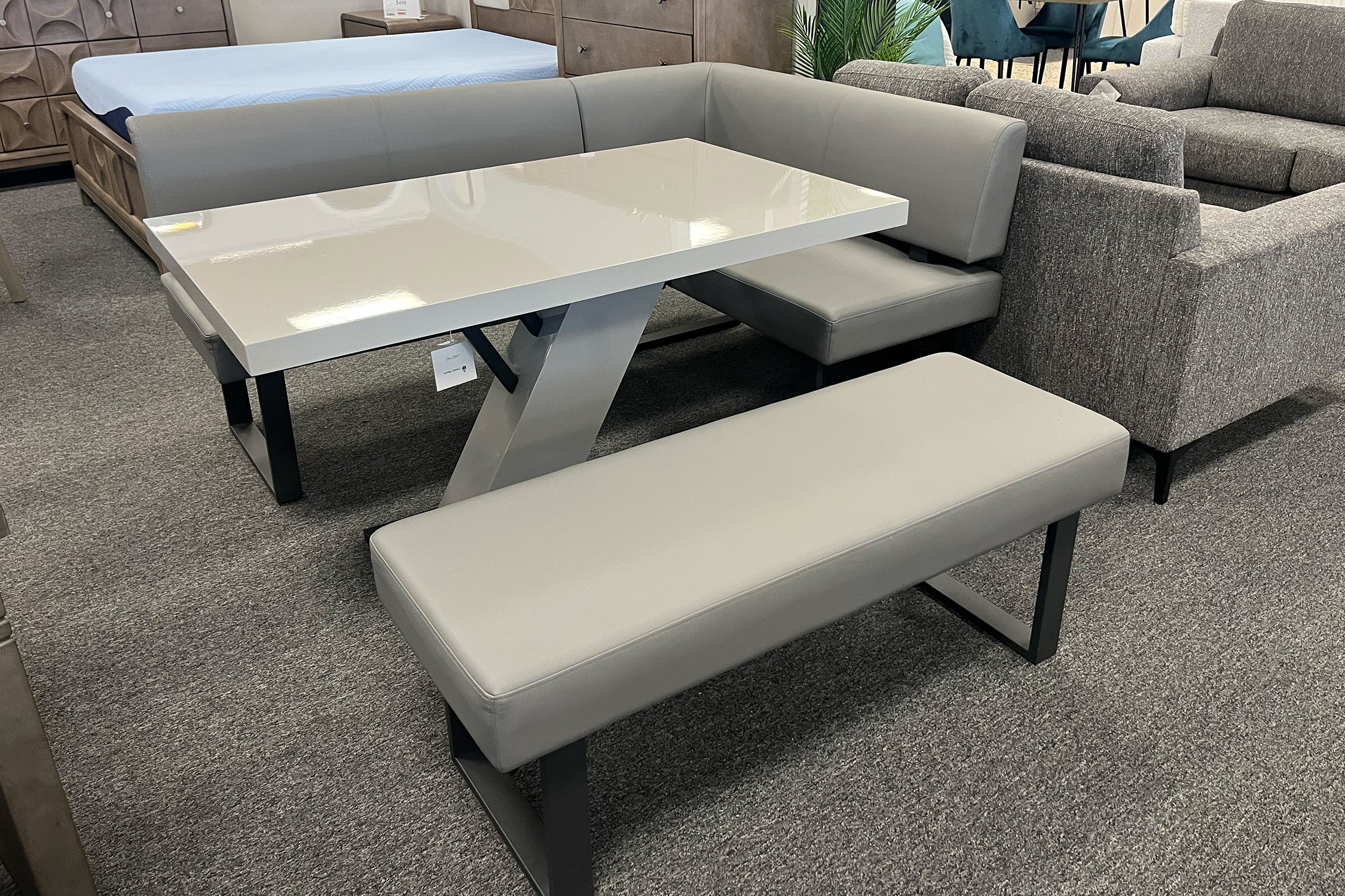 Linden Mesa de Comedor con Bench & Bench de forma "L" - Image 3