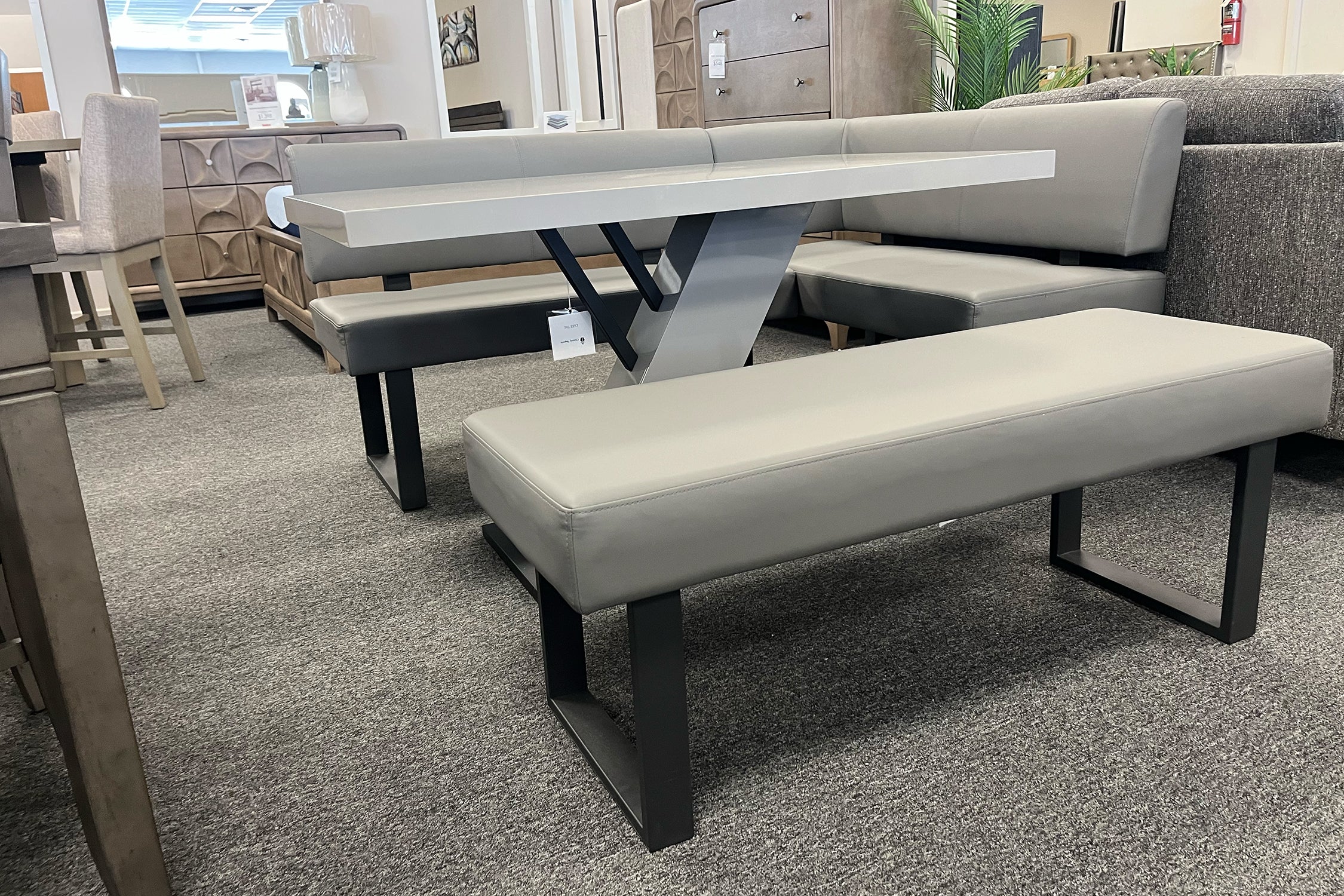 Linden Mesa de Comedor con Bench & Bench de forma "L" - Image 4