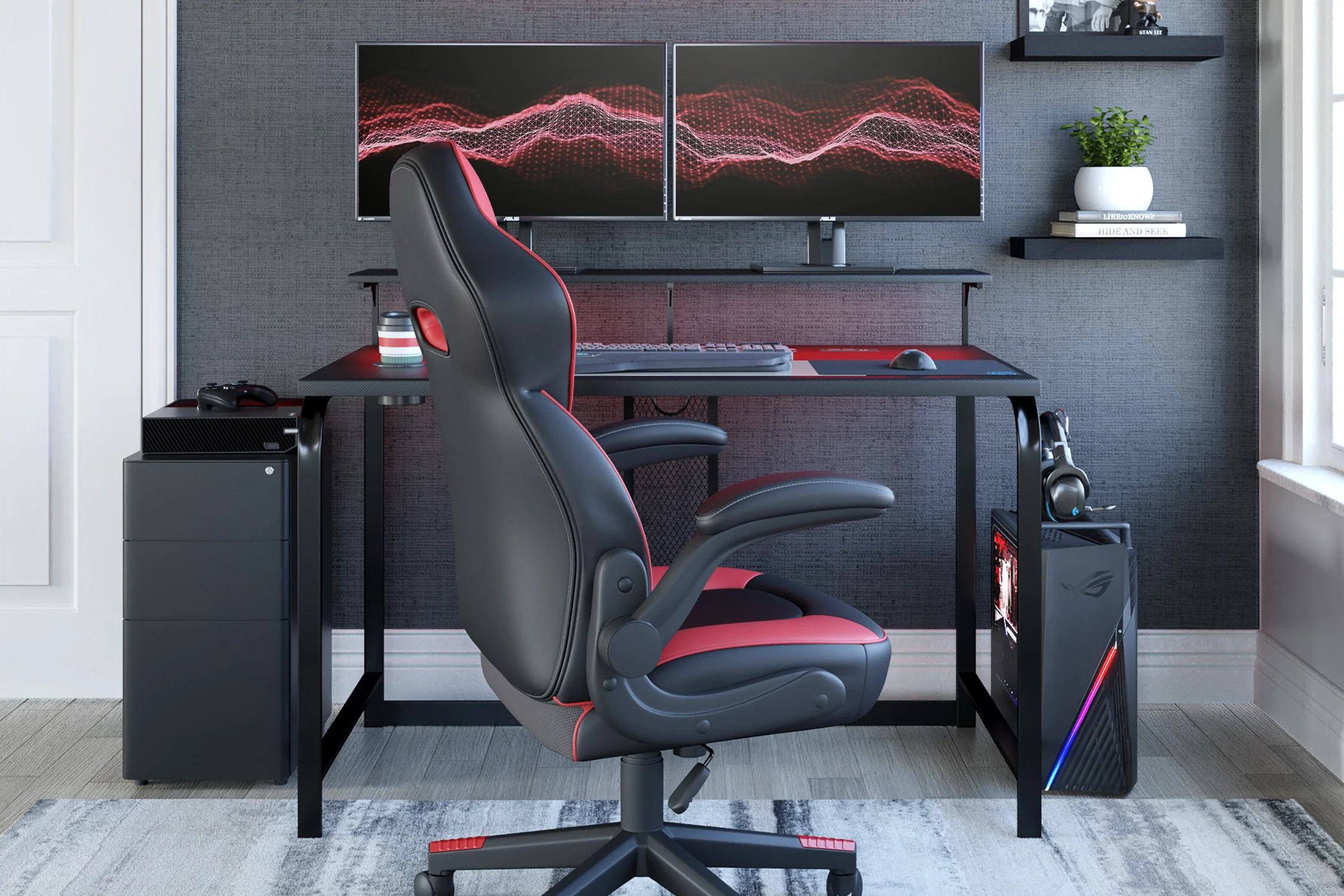 Lynxtyn Escritorio Gaming de 48" con Iluminación LED, Carga Inalámbrica y por USB - Image 9