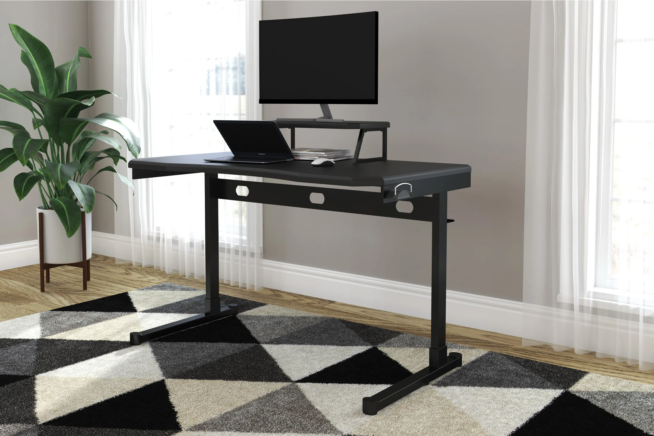 Lynxtyn Escritorio Gaming de 48" con Soporte Elevado para Monitor y para Auriculares - Image 2