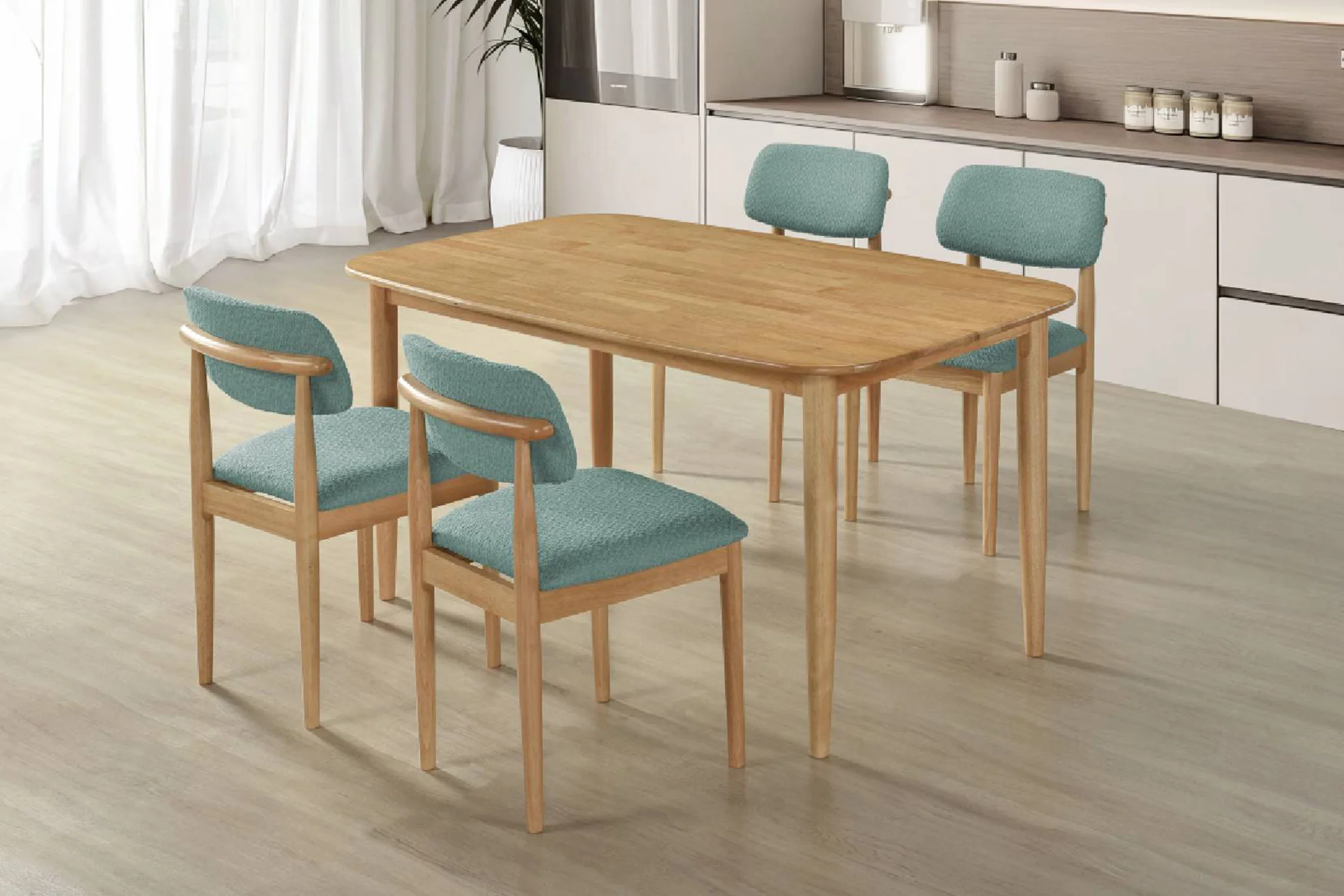Palmdale Mesa de Comedor con 4 Sillas - Image 4