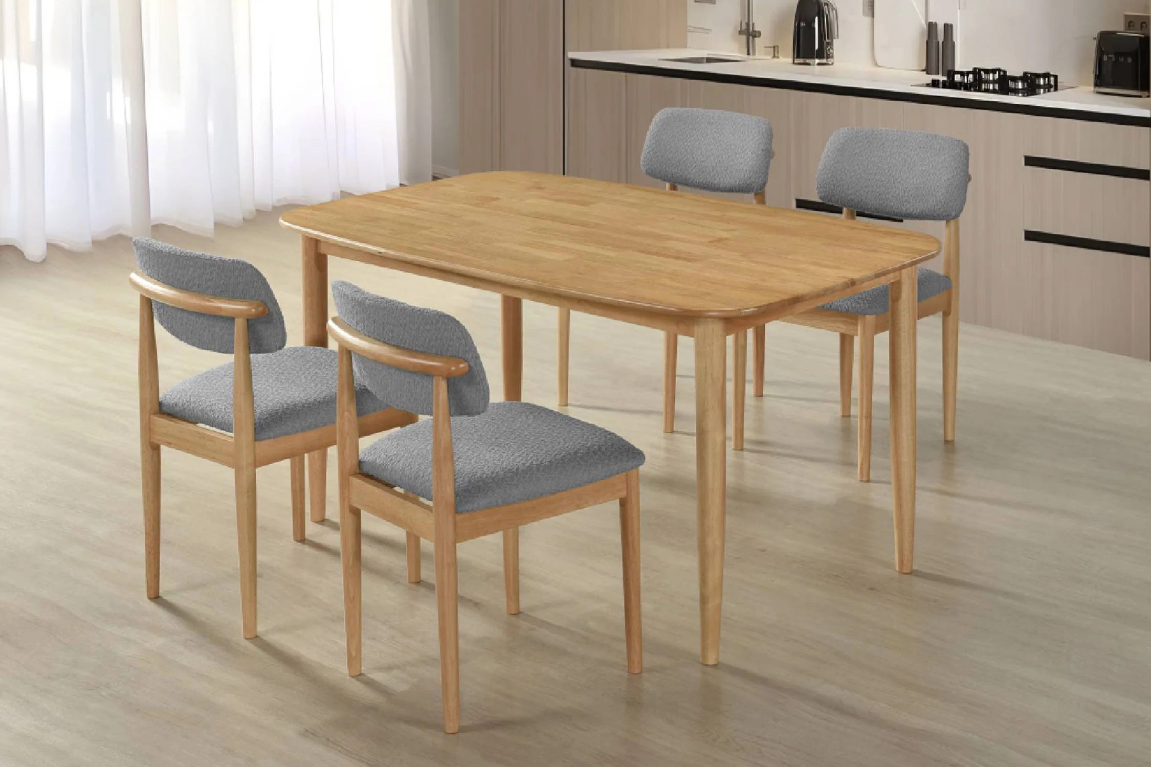 Palmdale Mesa de Comedor con 4 Sillas - Image 6