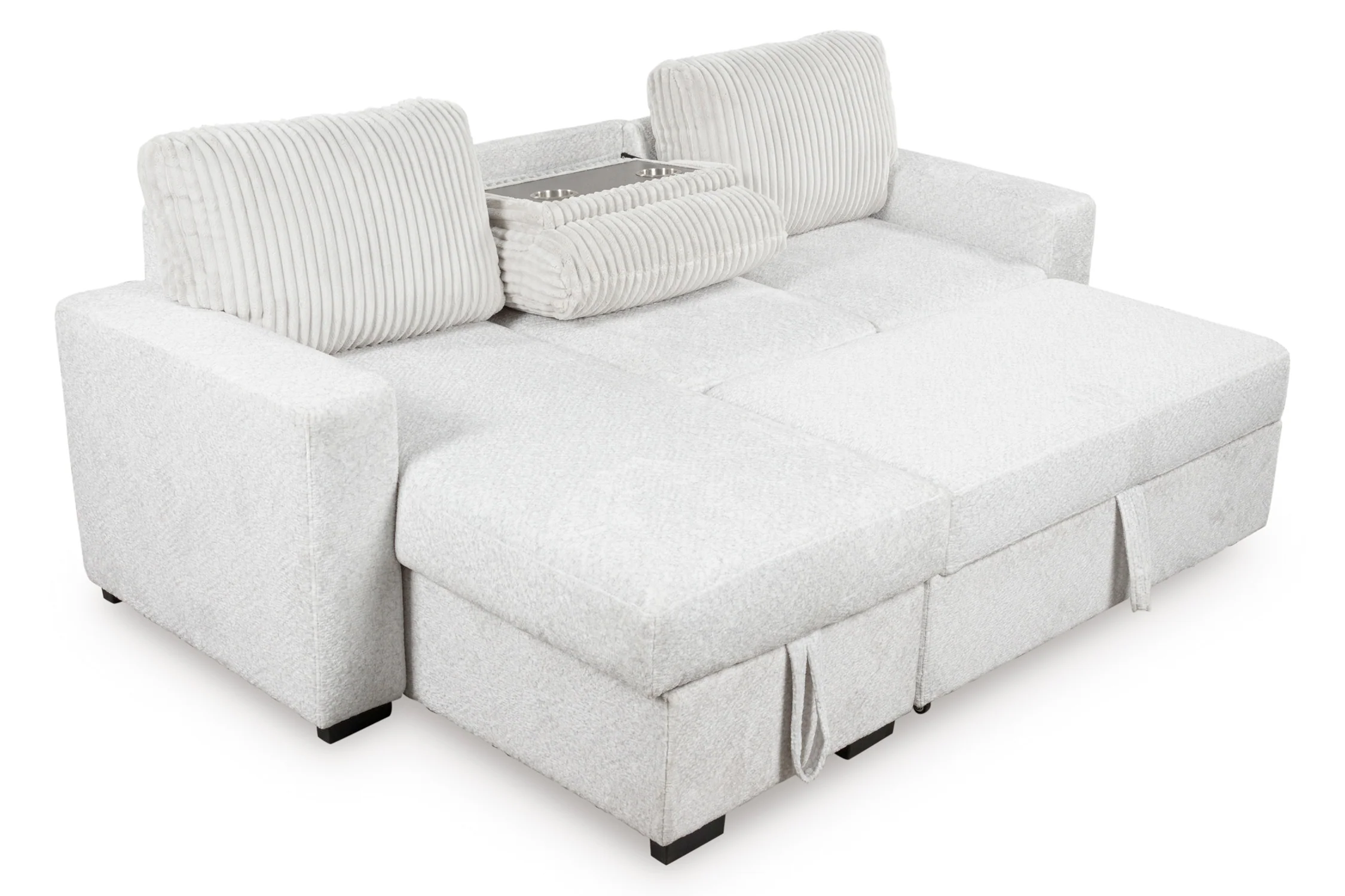 Poppleton Seccional con Sofá Cama Plegable & Chaise - Image 4