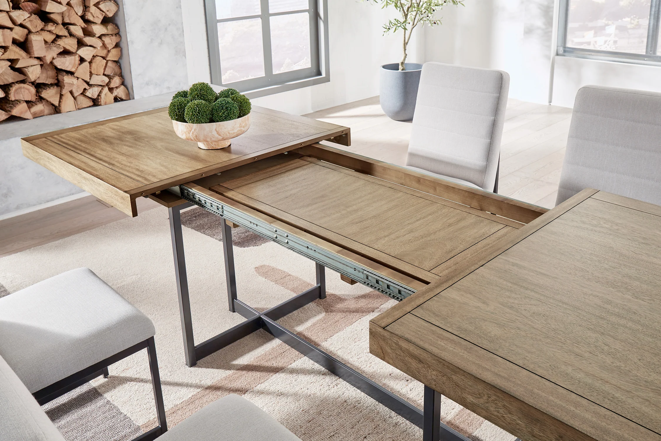Tomtyn Mesa de Comedor Rectangular con Extención - Image 5