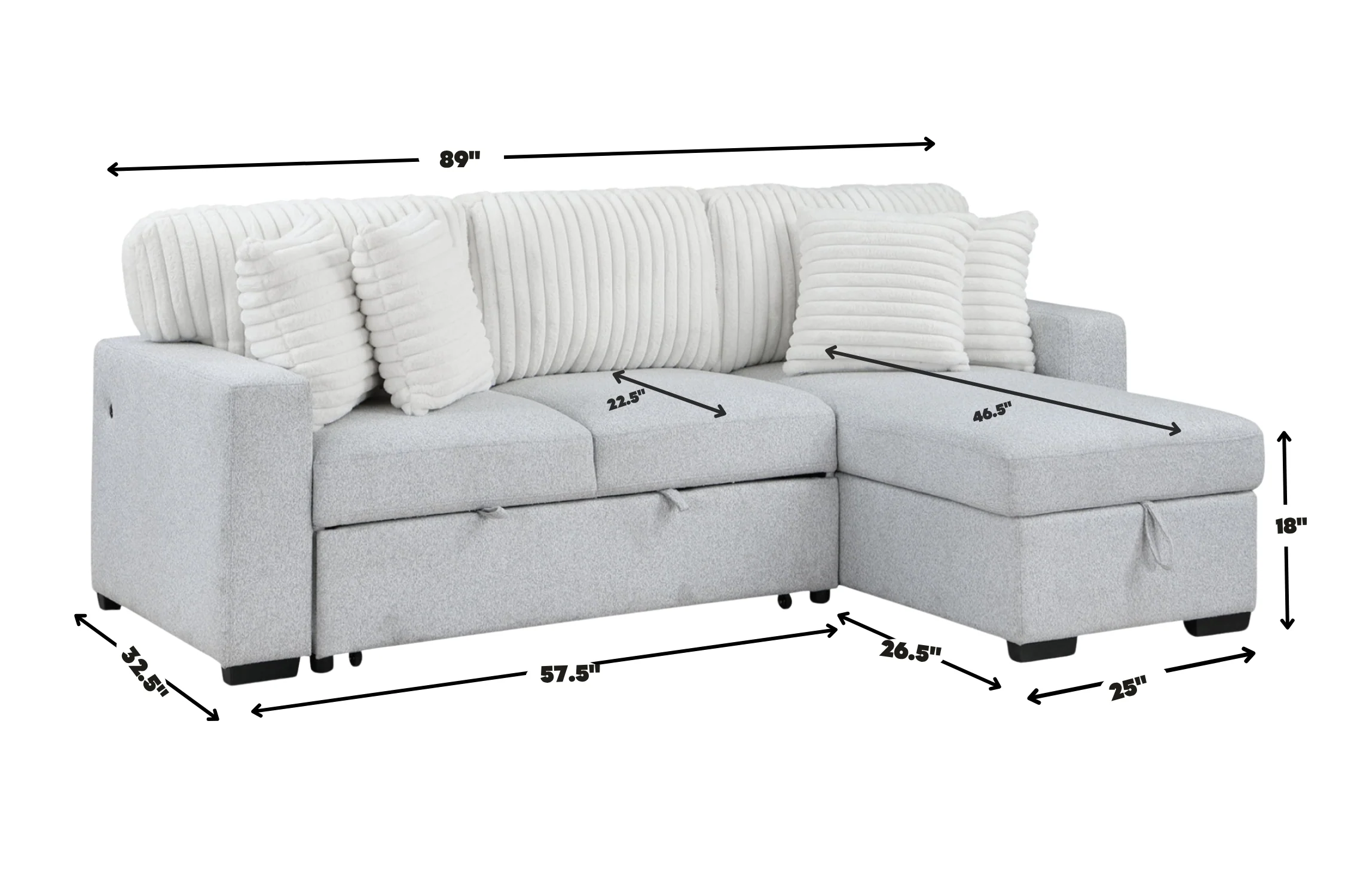 Sofá Chaise con Almacenamiento - Image 6