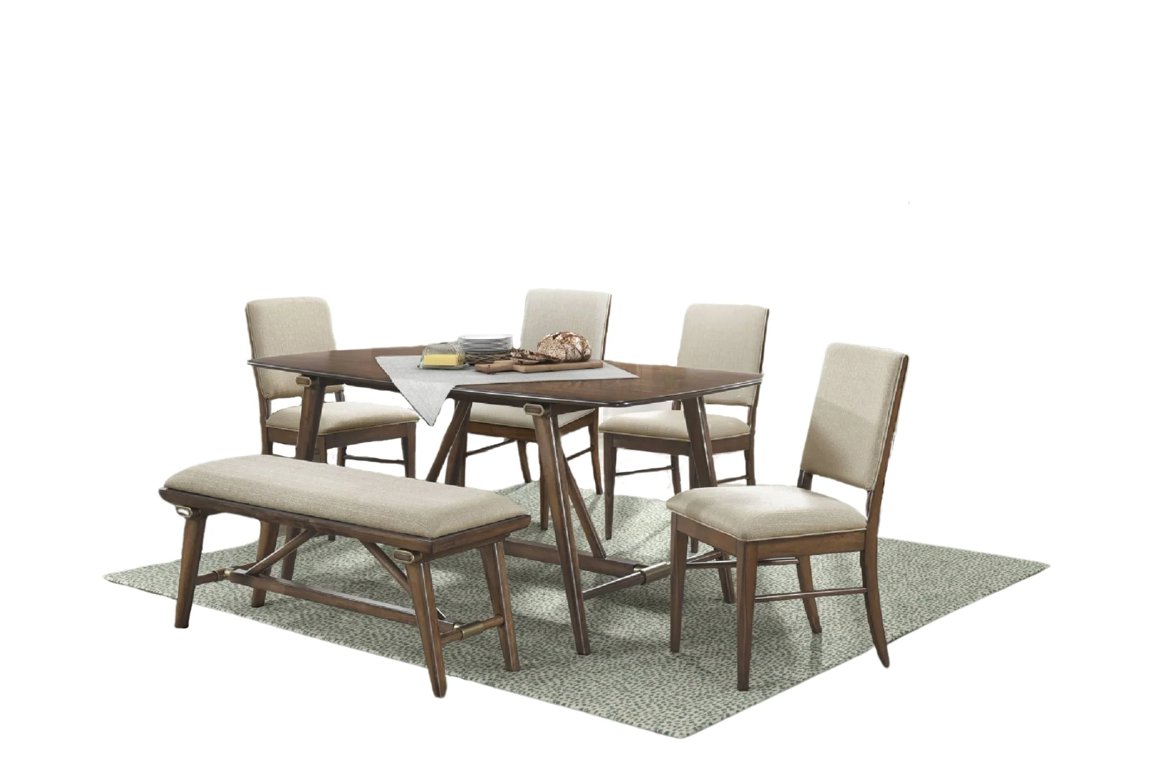 Wendover Mesa de Comedor con 4 Sillas & Bench