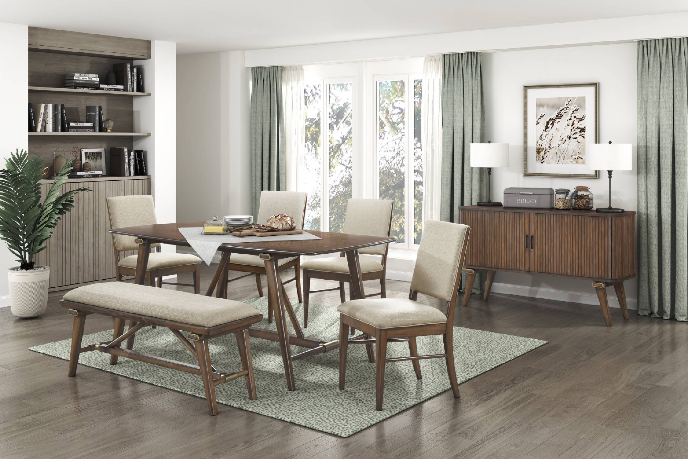 Wendover Mesa de Comedor con 4 Sillas & Bench - Image 2